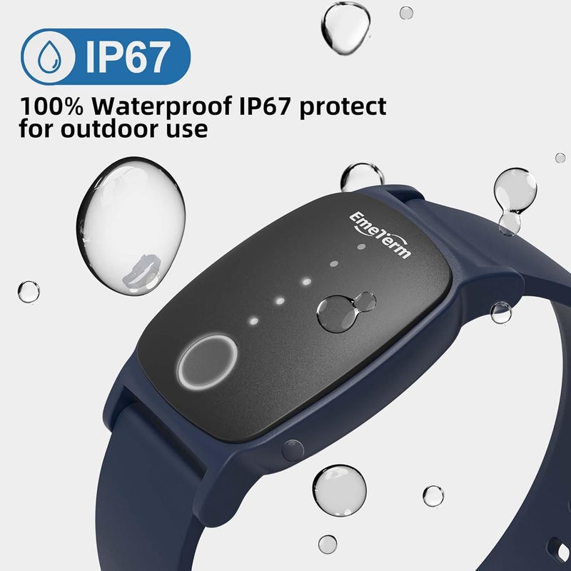 EmeTerm Explore FDA-Cleared Anti-Nausea Wristband IP67 Waterproof Morning Motion Sickness Relief Band Rechargeable Classic Strap Design Drug Free Non-drowsy Without Side Effects Navy Blue - Image 2
